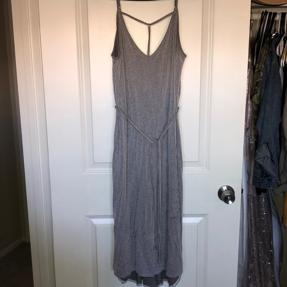 Mid length striped dress